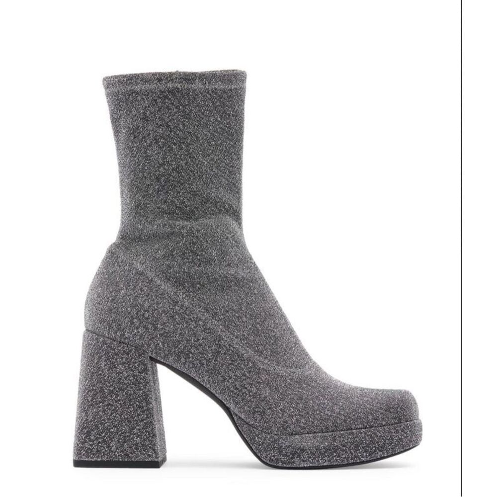 Abound Steffie Platform Bootie Silver Glitter 7